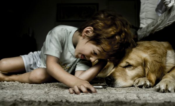 young-child-with-dog